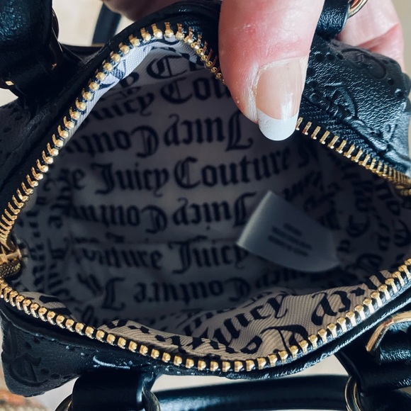 🖤 Juicy Couture Black mini Dome Satchel with Rhinestone Logo! So cute! - Picture 3 of 5